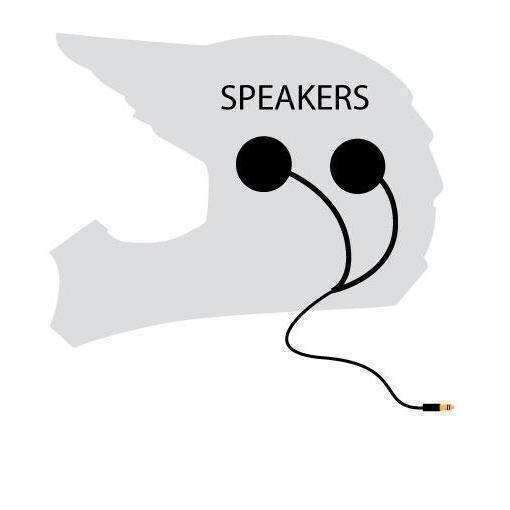Rugged Radios - Velcro Mount Helmet Speakers -Mono