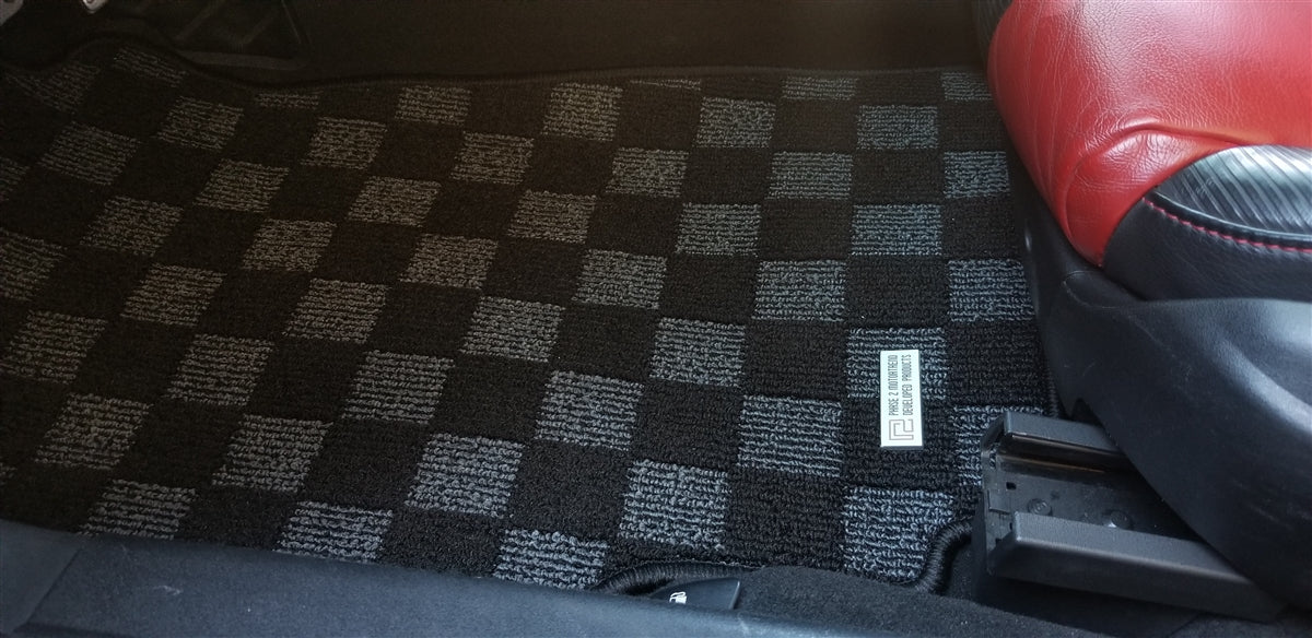 P2M - MAZDA RX-8 RACE FLOOR MATS (FRONT/REAR) : DARK GREY (P2-CPTMZRX8DG-TP)