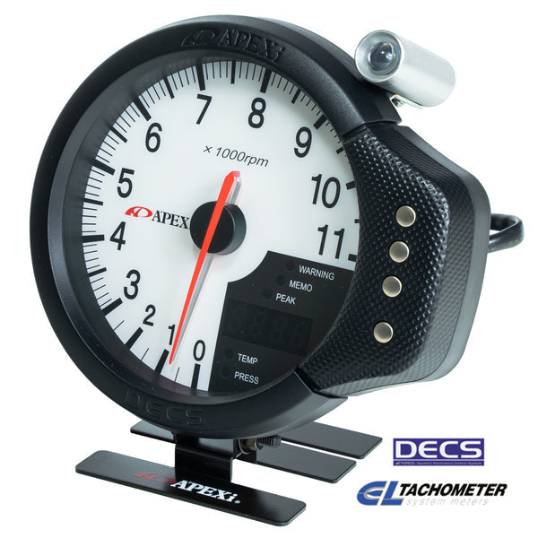 APEXi - EL II DECS Tachometer Gauge, White Display (403-A975)