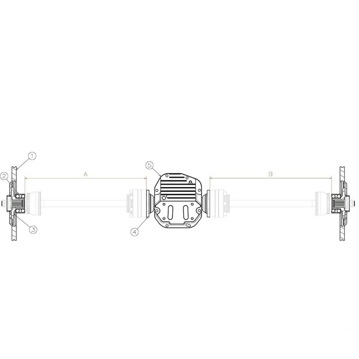 WiseFab - Kit de medio eje trasero BMW E90 (WF9019)