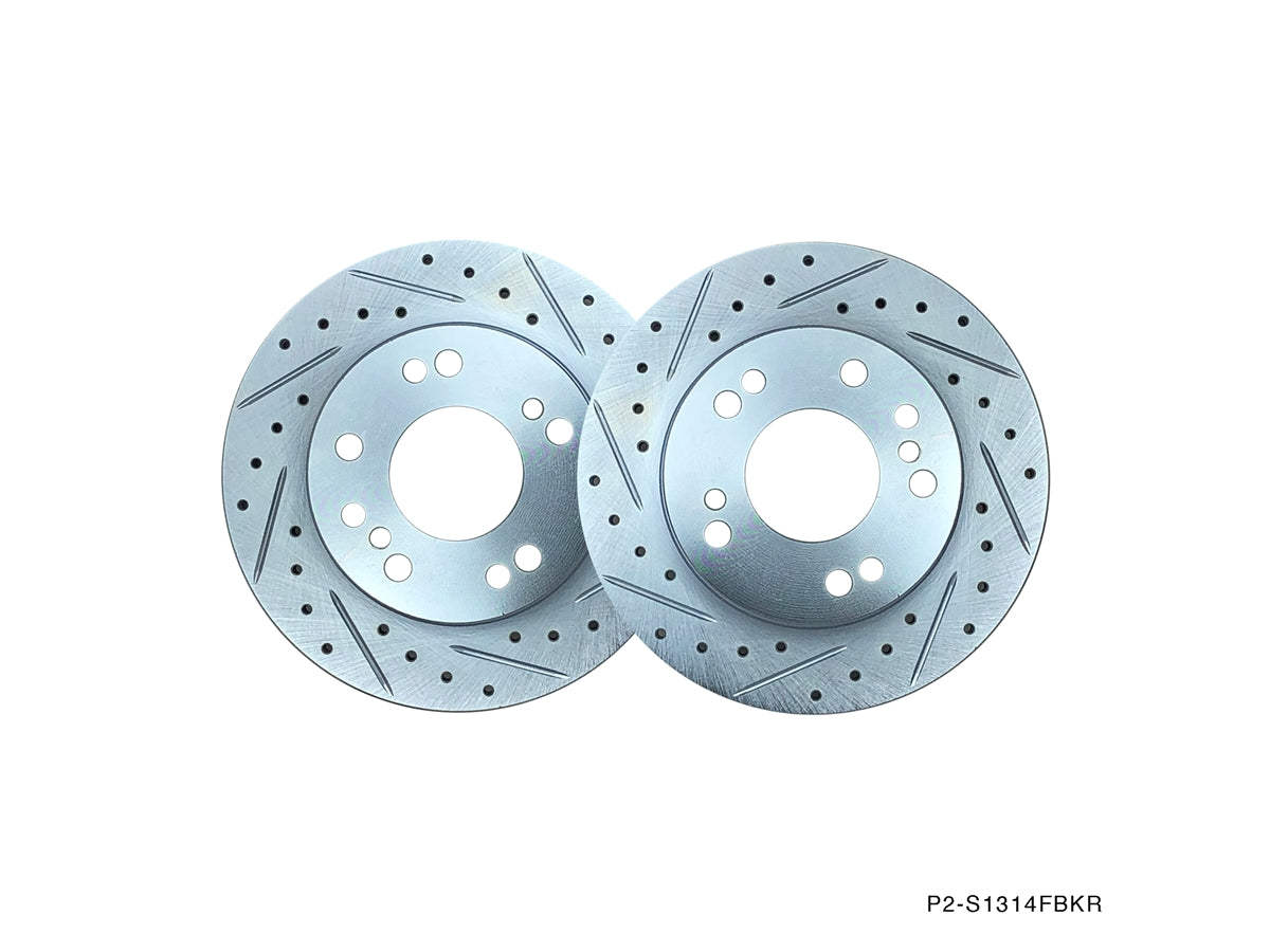 P2M - NISSAN 1989-98 240SX DISCOS DE FRENO DELANTERO (P2-S1314FBKR)