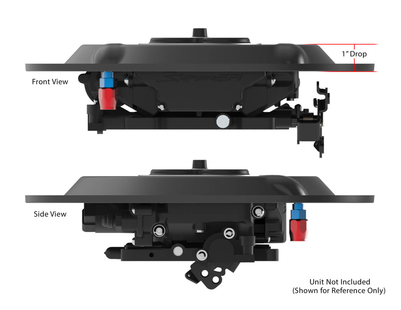 Holley - SNIPER EFI AIR CLEANER DROP BASE - BLACK
