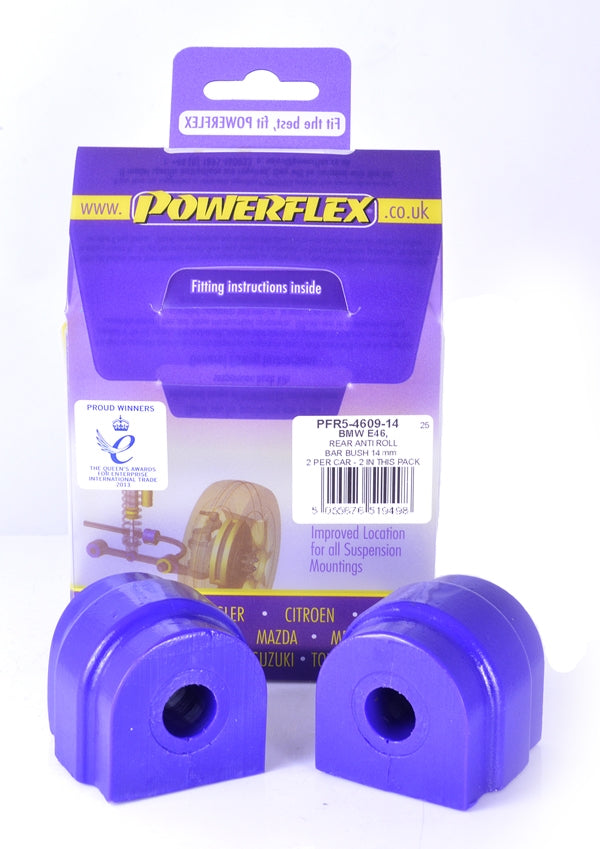Powerflex USA - BMW E60 / E63 / E84 / E8X / E9X Rear Sway Bar Bushings - 14 mm