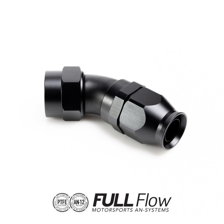Nuke Performance - Encaixe de extremidade de mangueira de PTFE de alto fluxo 45 graus