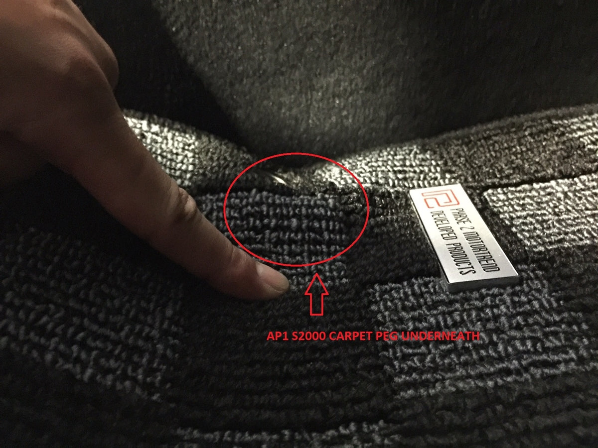 P2M - HONDA S2000 AP2 RACE FLOOR MATS : DARK GREY (P2-CPTS2KAP2DG-TP)