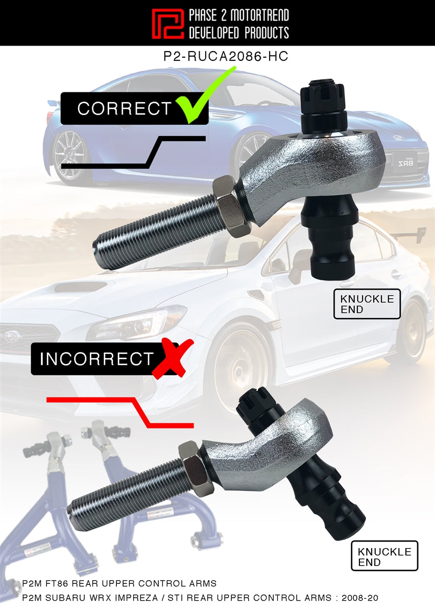 P2M - FT86 REAR UPPER CONTROL ARMS (P2-RUCA2086-HC)
