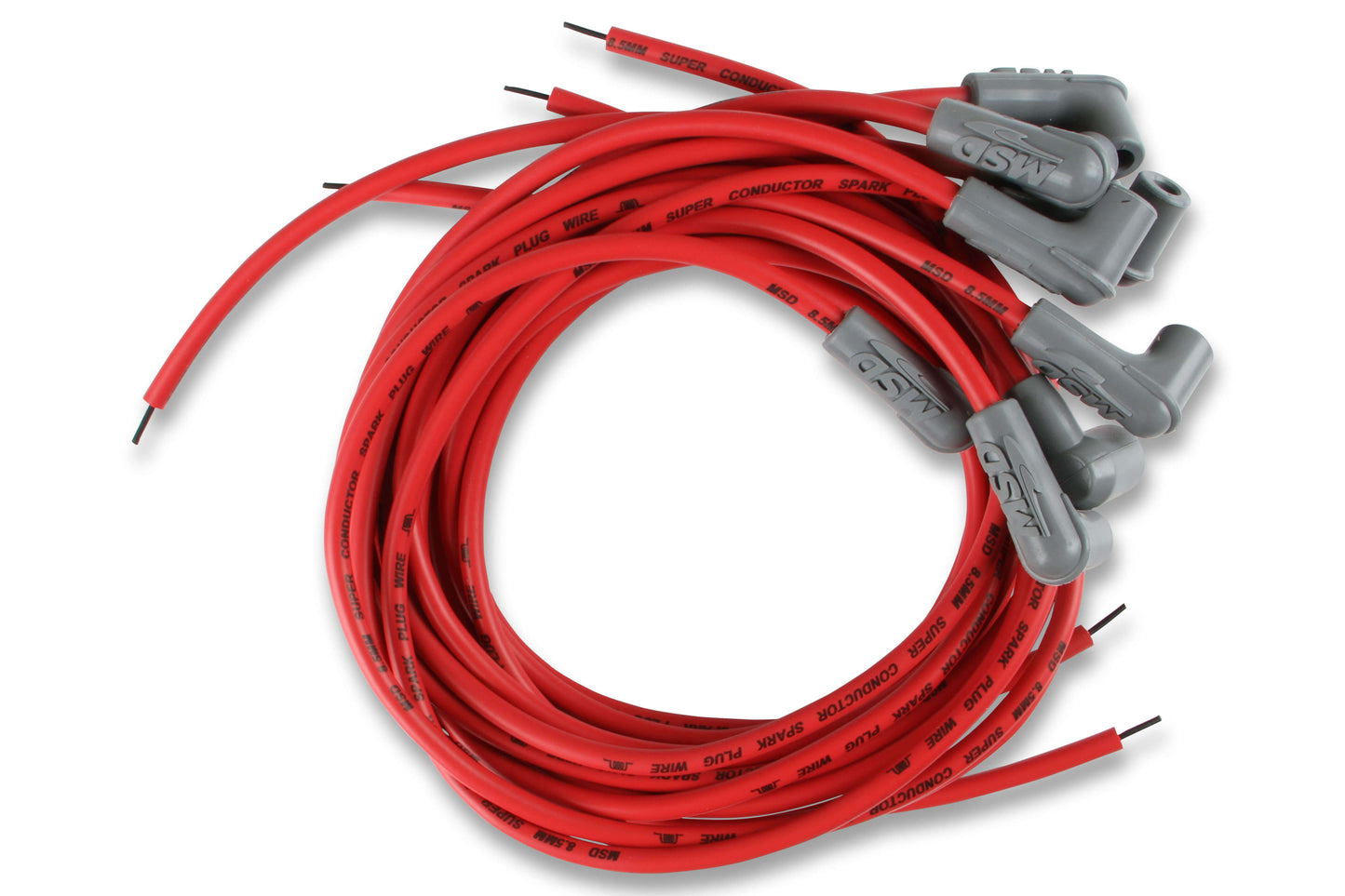 Holley - SUPER CONDUCTOR SPARK PLUG WIRE SET 8 CYL 90° PLUG, SOCKET/HEI CAP