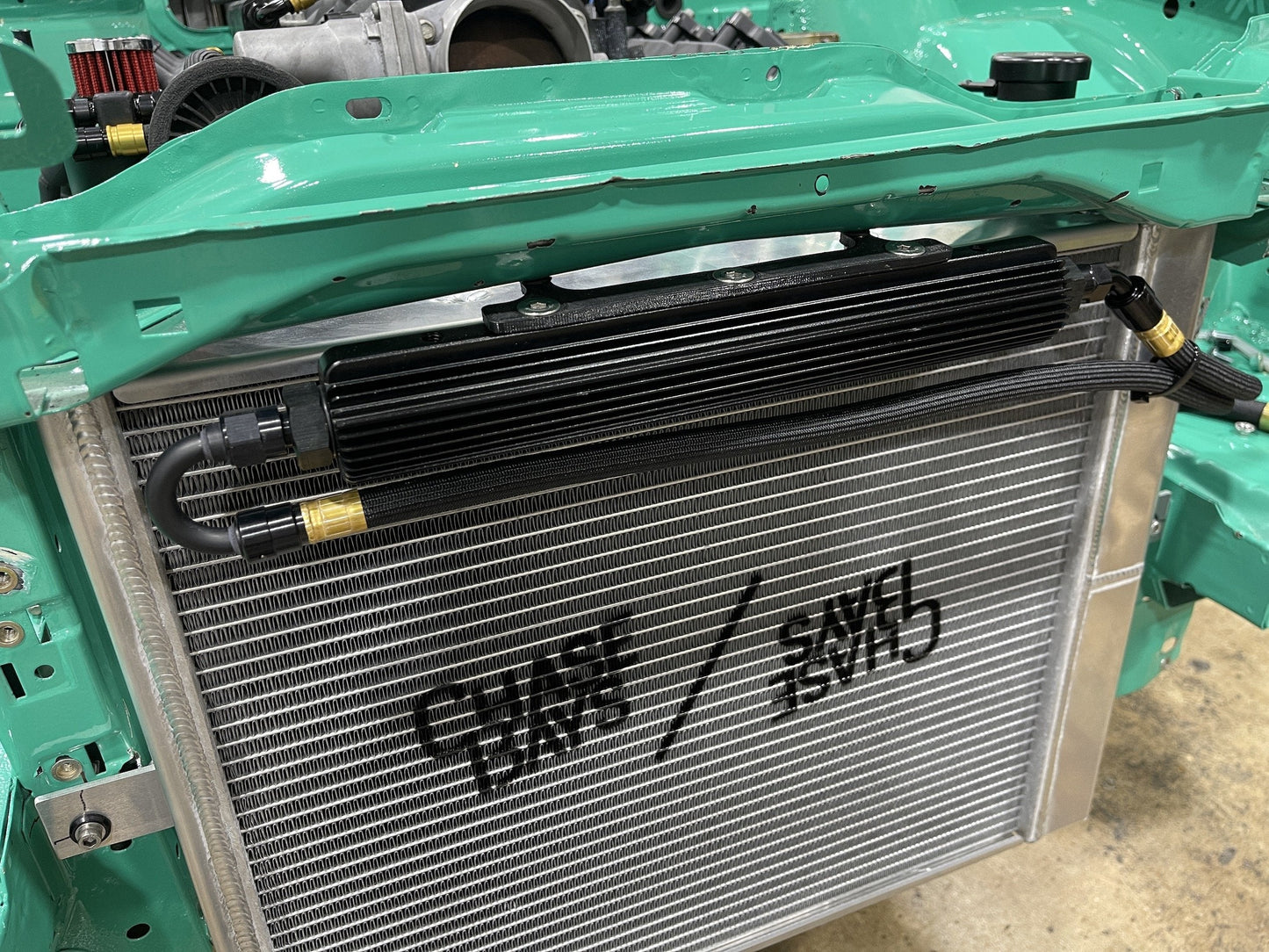 Chase Bays - Inline Power Steering Cooler - Black (CB-U-IPSC)