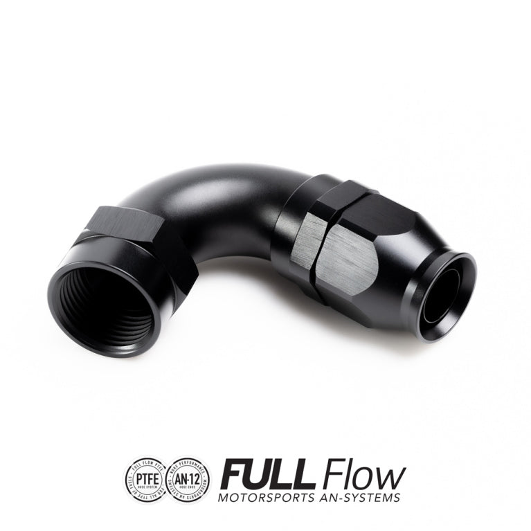 Nuke Performance - Encaixe de extremidade de mangueira de PTFE de alto fluxo 120 graus