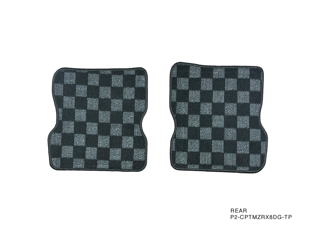 P2M - MAZDA RX-8 RACE FLOOR MATS (FRONT/REAR) : DARK GREY (P2-CPTMZRX8DG-TP)