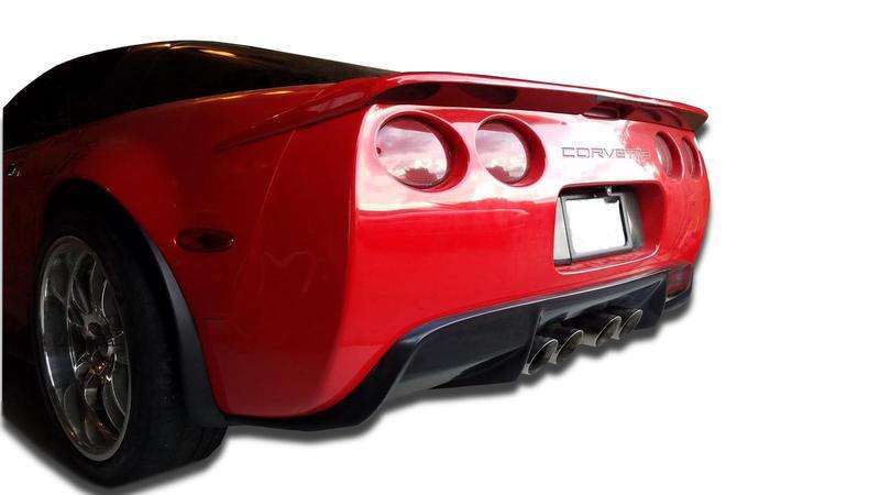 KBD - Chevrolet Corvette C5 1997-2004 Stealth Style 1 Piece Polyurethane Rear Diffuser (37-6048)