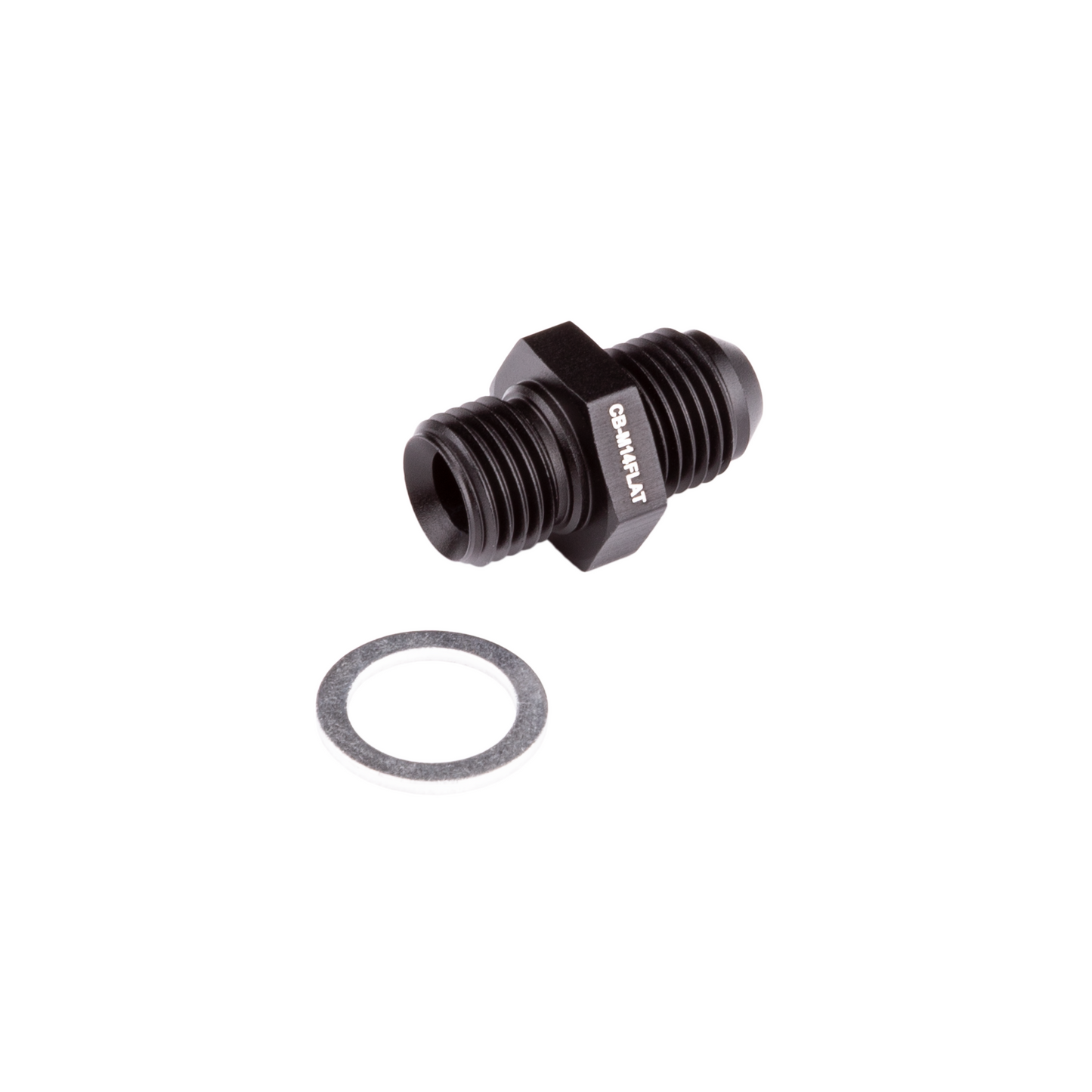 Chase Bays: adaptador de 14x1,5 a 6AN con arandela de presión de aluminio (CB-M14CRUSH)