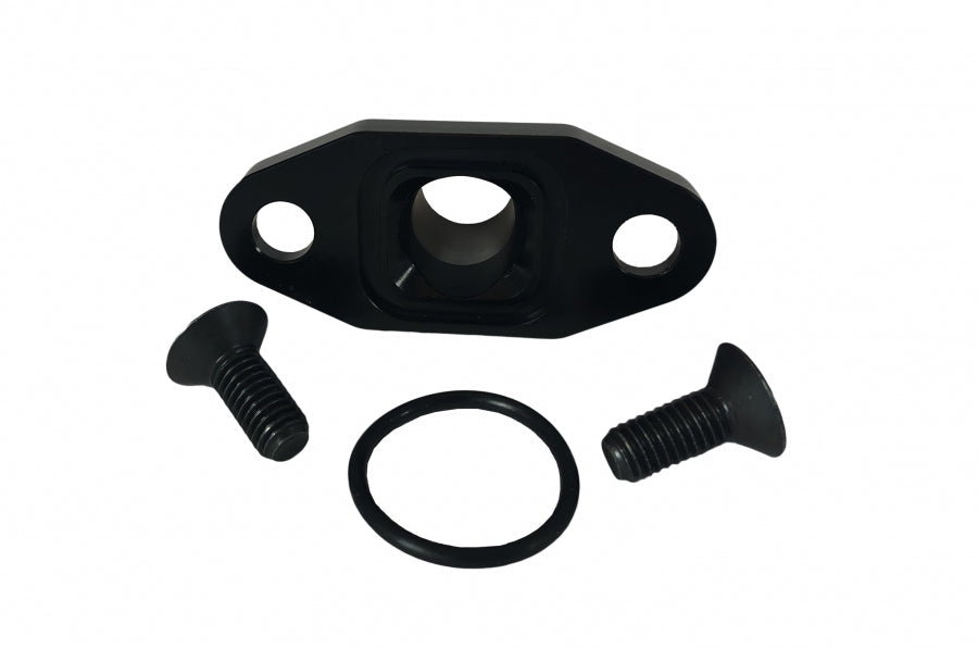 Precision Turbo - Brida de drenaje de aceite de flujo completo T3/T4 -10 AN macho