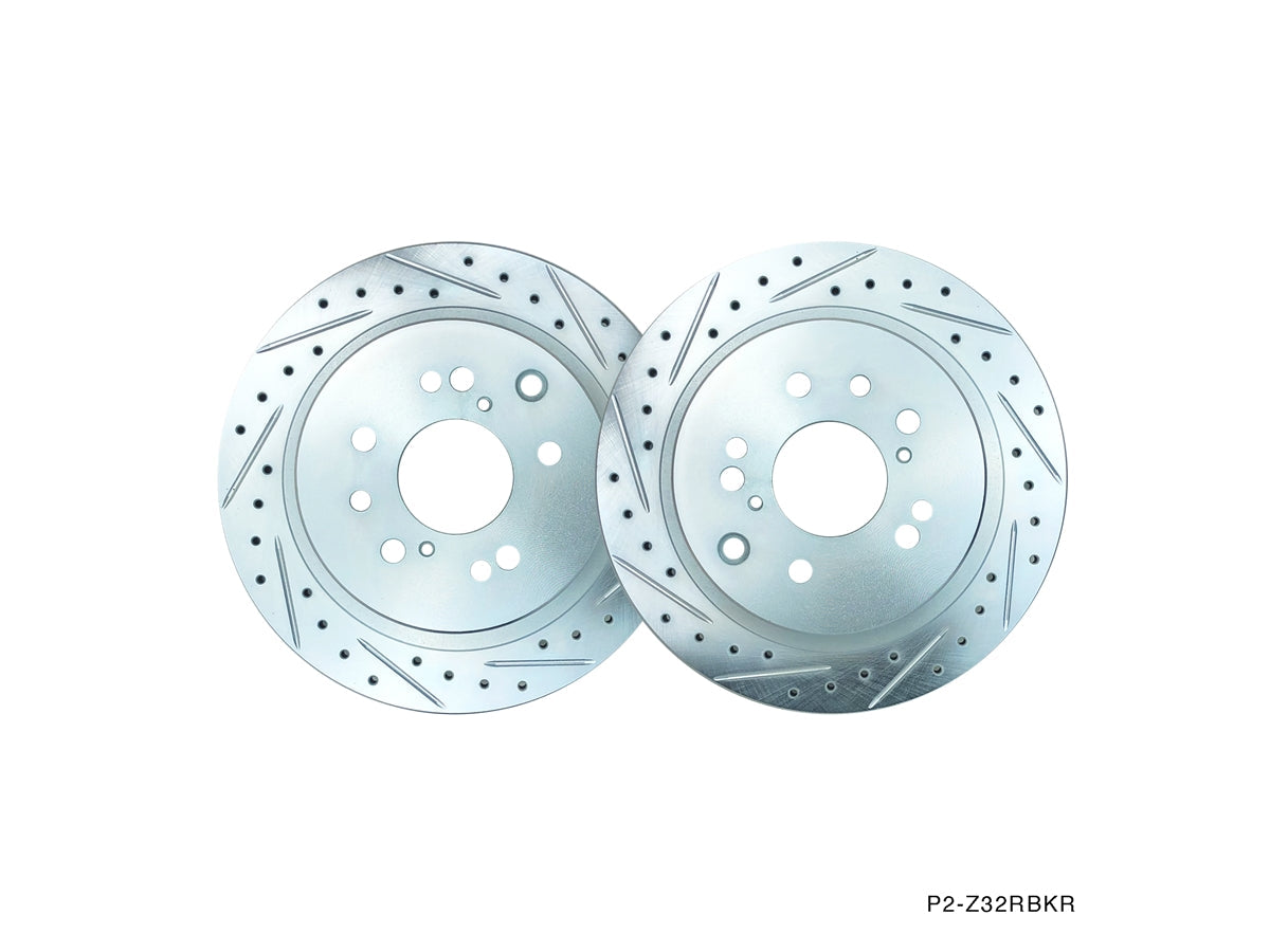 P2M - DISCOS DE FRENO TRASERO NISSAN Z32 300ZX (P2-Z32RBKR)