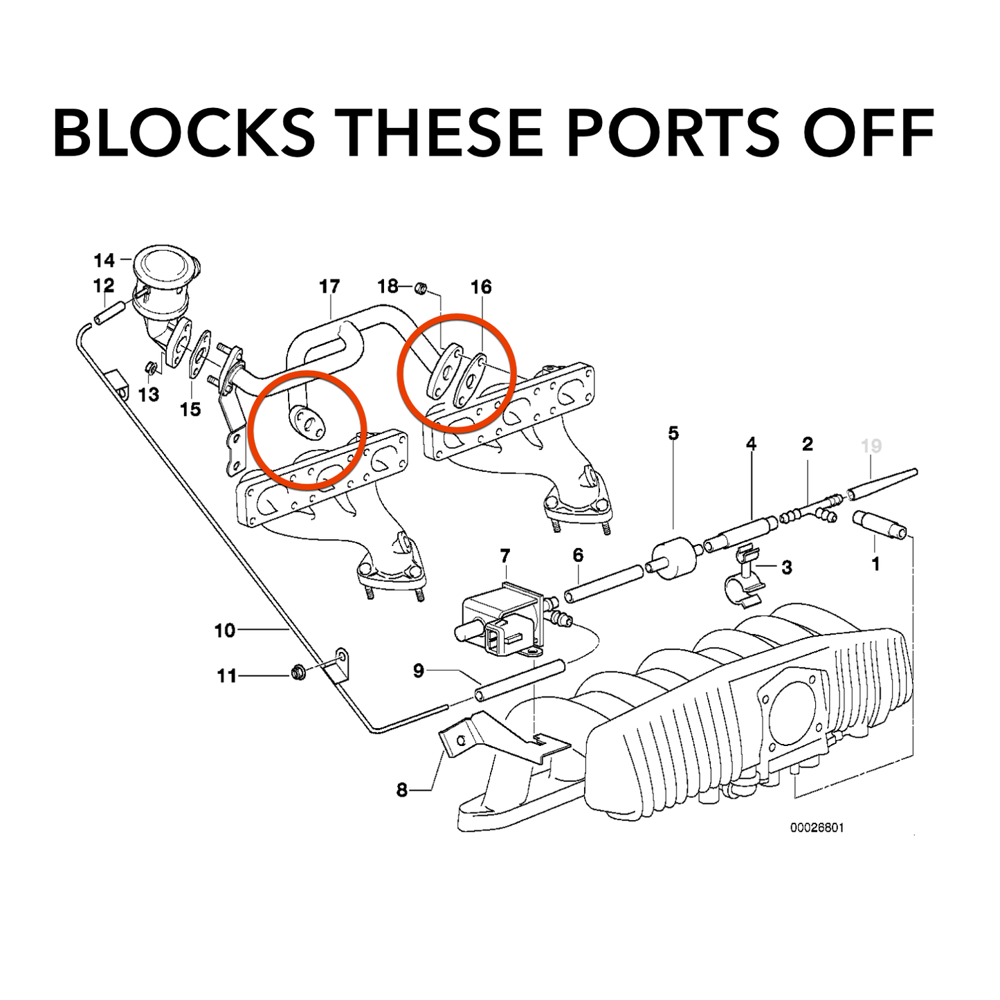 Race German - M52/S52 Egr Block Off Plates