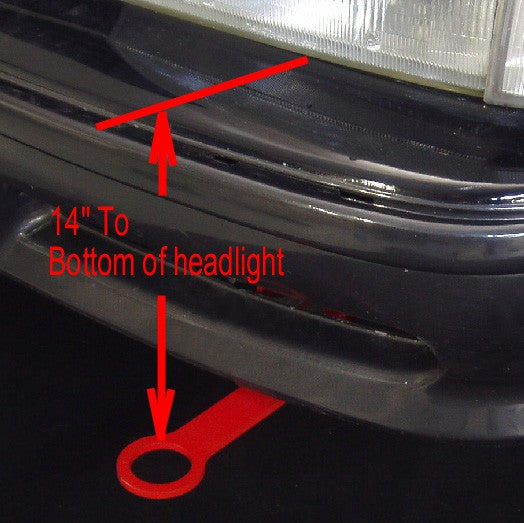 Xcessive Manufacturing - MX73/83 Chassis Front Tow Hook (JDM - 14" to headlight) (T-MX-FTH-JDM)