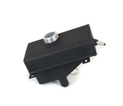 Canton - Depósito de expansión de aluminio 2005-2009 Mustang 11-14 GT 500 con cuello original negro