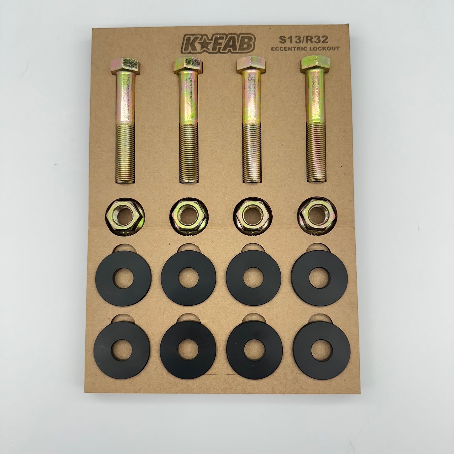 K-Fab Eccentric Lockout Kit for Nissan 240sx S13, Skyline R32, 180sx