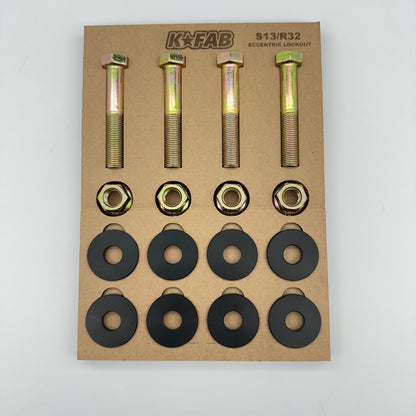 K-Fab Eccentric Lockout Kit for Nissan 240sx S13, Skyline R32, 180sx