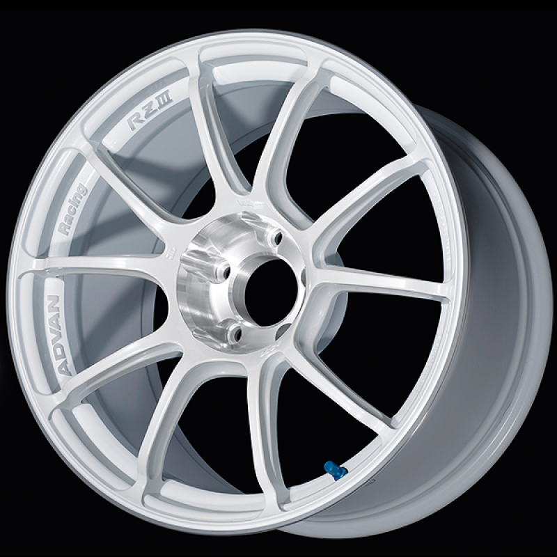 Advan RZIII 18x9.5 / +12 Offset / 5x114.3 BC / 73mm Bore / Racing White Metallic & Diamond Cut