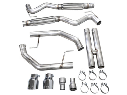 AWE 2024 Ford Mustang GT Fastback S650 RWD Track Edition Cat-Back Exhaust w/ Dual Chrome Silver Tips
