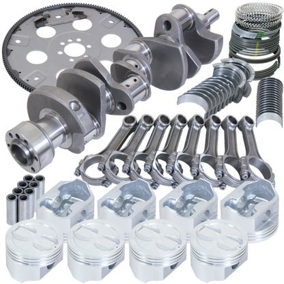Eagle Chevy 350 1Pc 3.480in Crank 5.700in I-Beam Rods 4.060in Pistons 168 Tooth FP Balanced Assembly