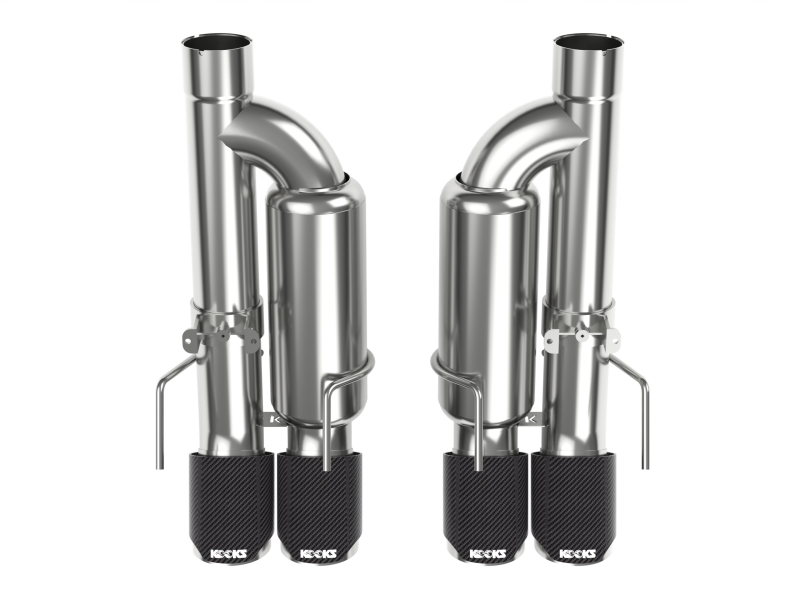 Kooks 09-13 Chevrolet Corvette Z06/ZR1 3in. Valved Axle-Back Exhaust w/ CF Tips