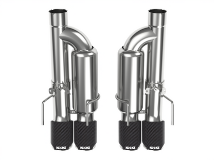 Kooks 09-13 Chevrolet Corvette Z06/ZR1 3in. Valved Axle-Back Exhaust w/ CF Tips