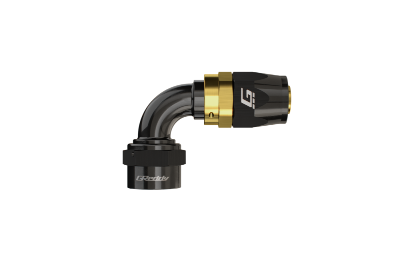 GReddy AN08 STRAIGHT HOSE END SWIVEL BLACK/GOLD ANODIZED
