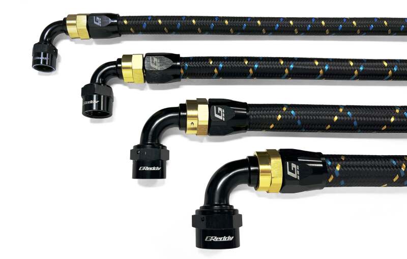 GReddy AN16 120 DEGREE HOSE END SWIVEL BLACK/GOLD ANODIZED