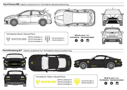 Whiteline Decal Kits 10 Pk Silver