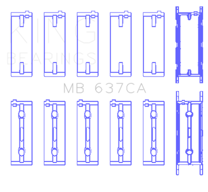 King Engine Bearings BMW S85B50A Main Bearing Set