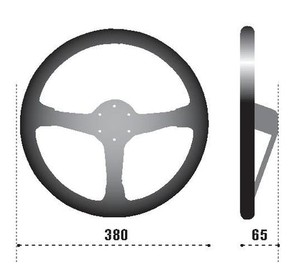 Sparco Steering Wheel 368 Suede Black