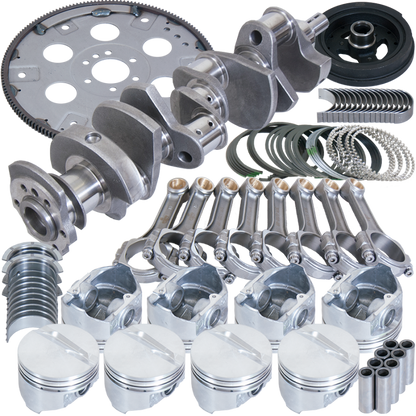 Eagle Chevy 350 3.750in Crank 5.700in I-Beam Rods -7cc Flat Top 4.000in Pistons Balanced Assembly