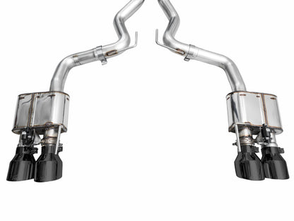AWE 2024 Ford Mustang GT Fastback S650 RWD SwitchPath Cat-Back Exhaust w/ Quad Diamond Black Tips