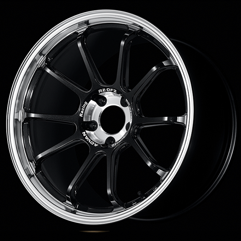 Advan RZ-DF2 19x8.5 / +37 Offset / 5x114.3 / 73mm Bore / Diamond Cut and Racing Titanium Black
