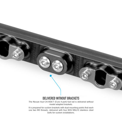 Nuke Performance - Nissan 4cyl CA18DET (Euro 4-port) fuel rail - without brackets