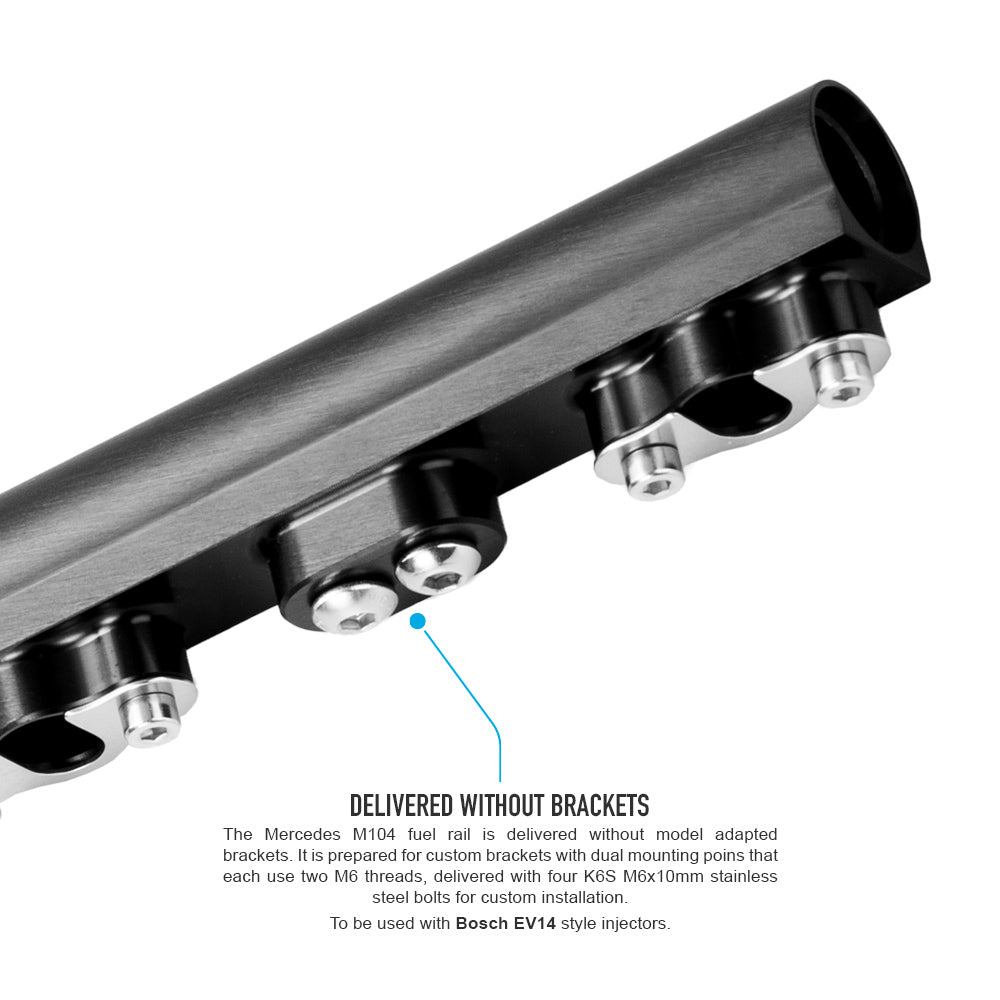 Nuke Performance - Mercedes 6cyl M104 fuel rail - without brackets