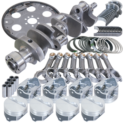 Eagle Chevy 350 1Pc 3.750in Crank 5.700in I-Beam Rods 4.060in Pistons 153 Tooth FP Balanced Assembly
