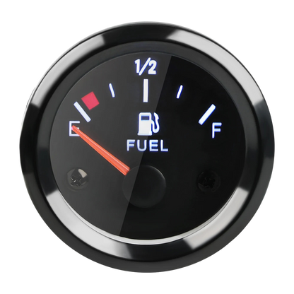 Prosport Gauges - 2-1/16" Electrical Fuel level Gauge Clear Lens White LED