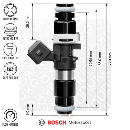 Nuke Performance - Bosch injector 1200cc, 65mm (EV14L), 4pcs flow matched