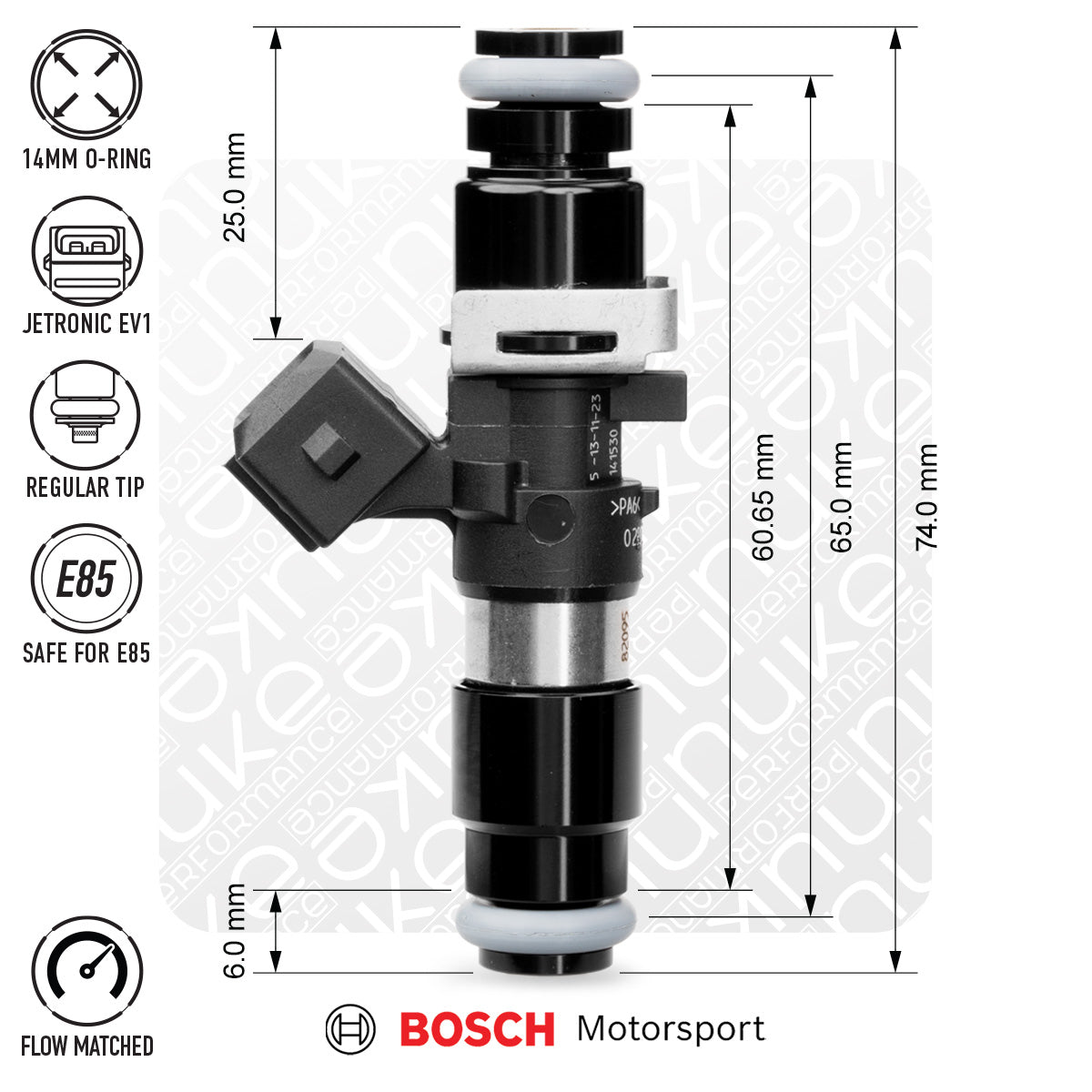 Nuke Performance - Bosch injector 1462cc, 65mm (EV14L), 5pcs flow matched