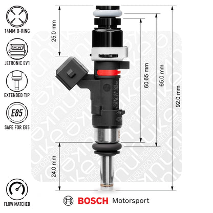 Nuke Performance - Bosch injector 627cc, 65mm (EV14L), 6pcs flow matched