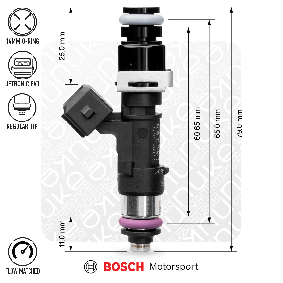 Nuke Performance - Bosch injector 2200cc NGI2, 65mm (EV14L), 8pcs flow matched