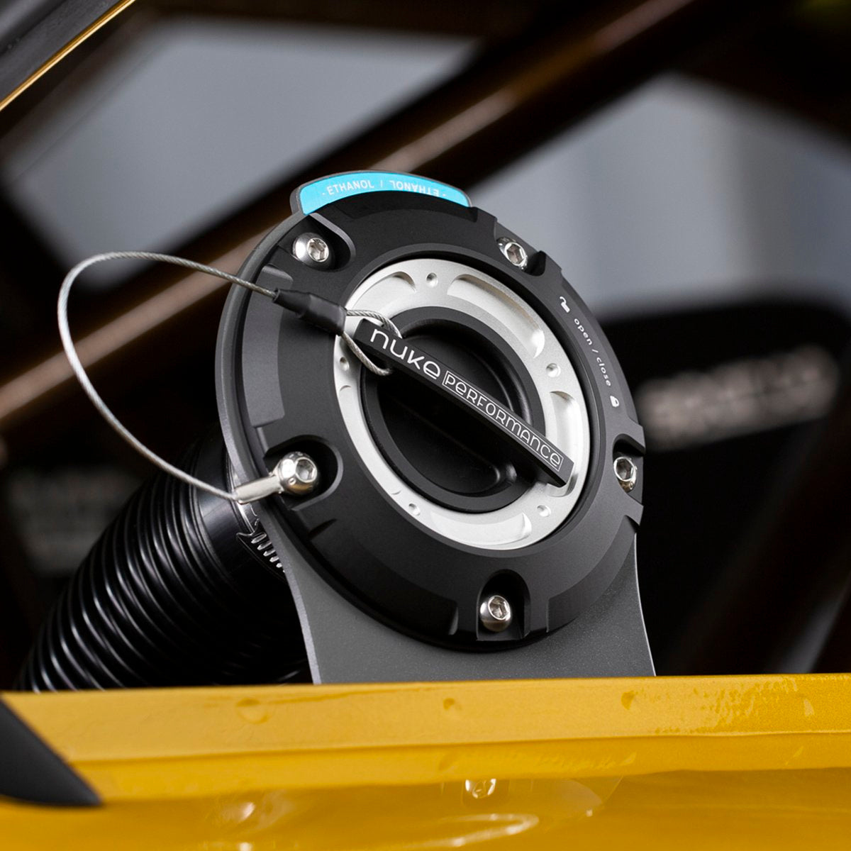 Nuke Performance - Steel mounting bracket for Remote filler cap, with M6 bolts