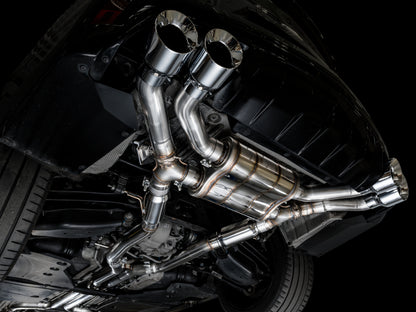 AWE Tuning 2021+ Cadillac CT4-V Blackwing SwitchPath Exhaust - Chrome Silver Tips