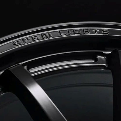 Gram Lights 57NR LIMITED II 18x9.5 +42 5-112 Semigloss Black Wheel w/ Black Cap/Stickers/Air Valve