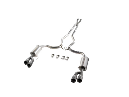 Roush 18-23 Mustang 5.0L V8 Black Tip Cat Back Exhaust Kit (Quad Tip Non-Active)