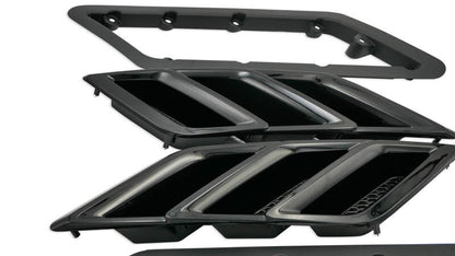 Roush 2015-2023 Roush Mustang Fender Vent Heat Extractors - Gloss Black