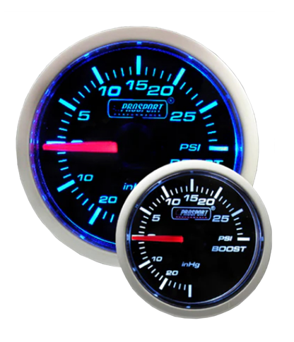 Prosport Gauges - 2-1/16" Blue/White Mechanical Boost